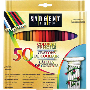 Sargent Art 컬러링색연필 50컬러 Coloring Pencils